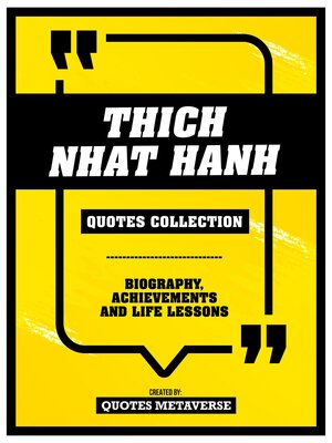 cover image of Thich Nhat Hanh--Quotes Collection